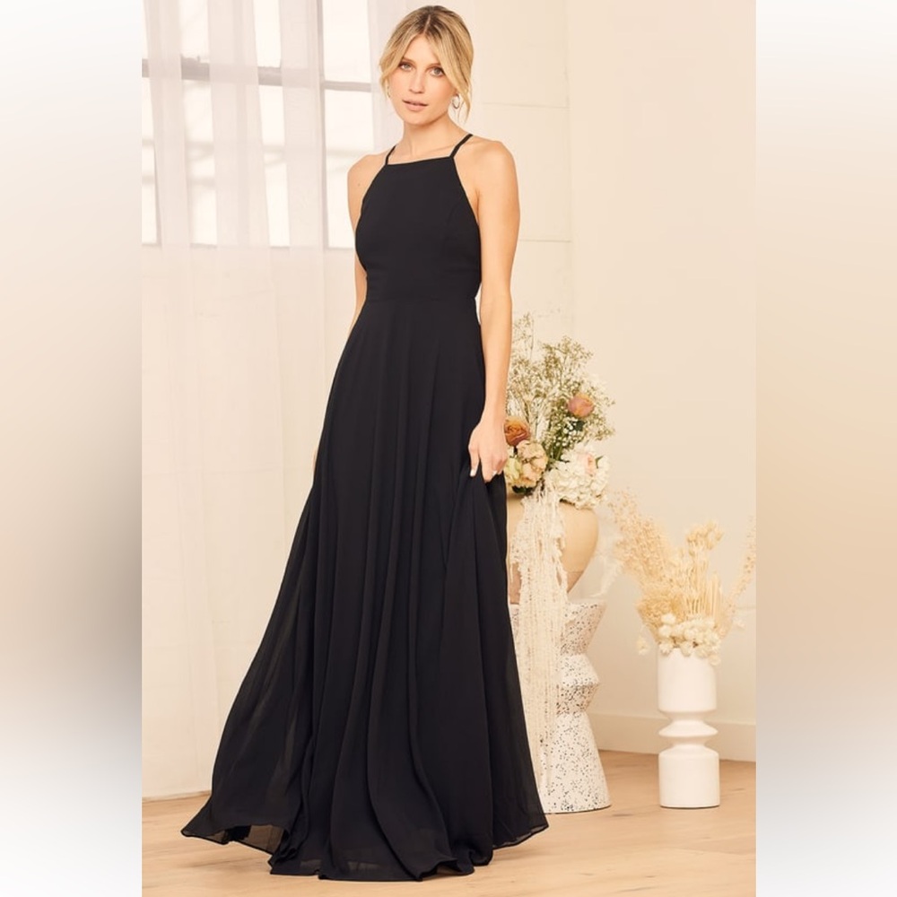 Lulu’s Mythical Kind of Love black Maxi Dress